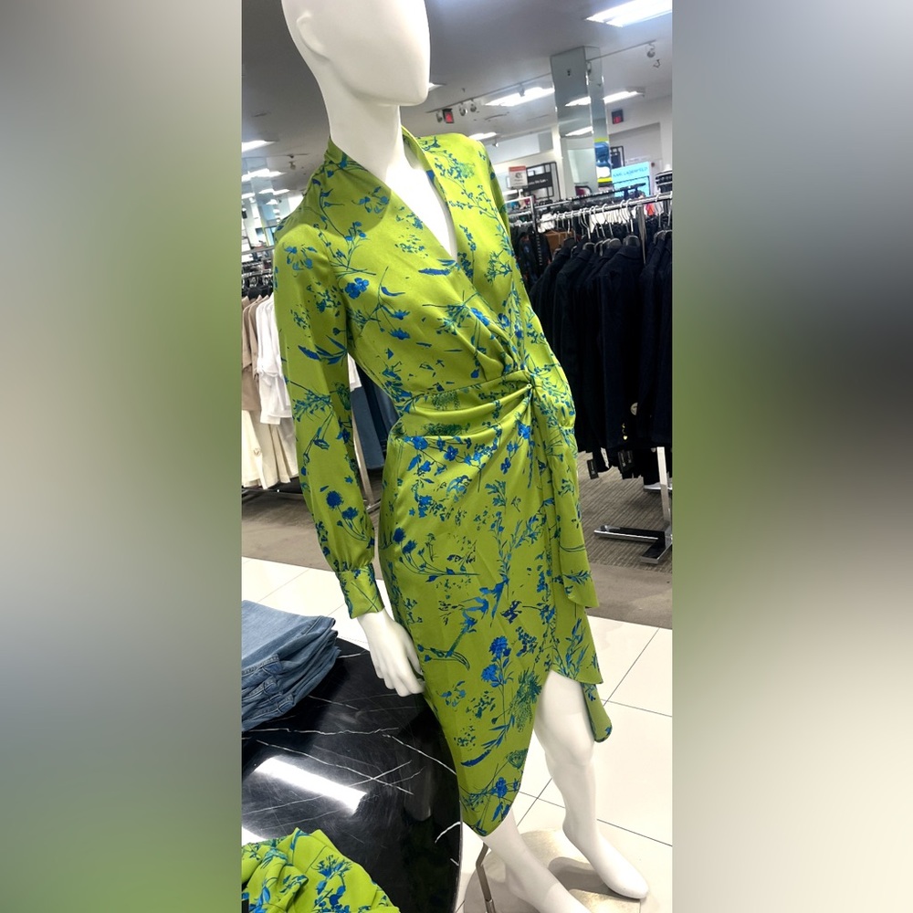 INC International Concepts Green and Blue Floral Dress